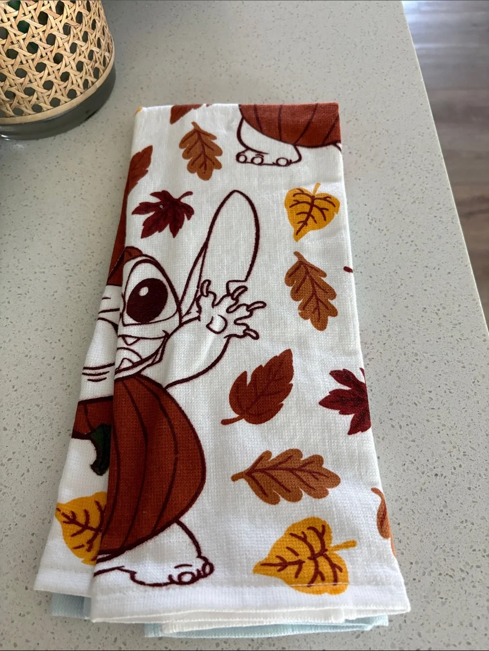 Disney stitch autumn Halloween kitchen towels